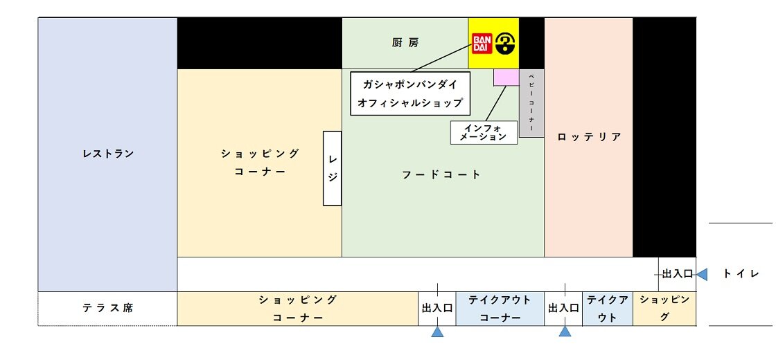 『ガシャポンバンダイオフィシャルショップ』位置図