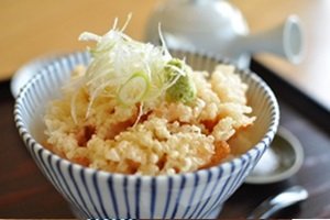 海老と貝柱の天茶