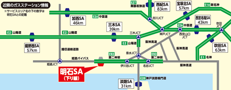 近隣のガスステーション情報