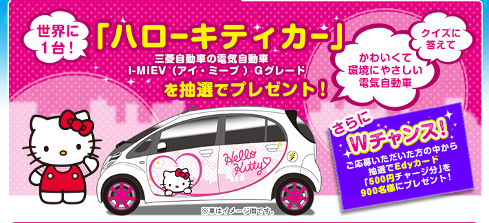 ハローキティの夏旅キャンペーン オリジナル ハローキティカー を抽選でプレゼント Nexco西日本のsa Pa情報サイト