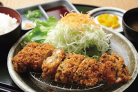 四万十鶏石あおさ海苔かつ定食