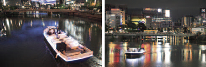 川から楽しむ福岡の夜景